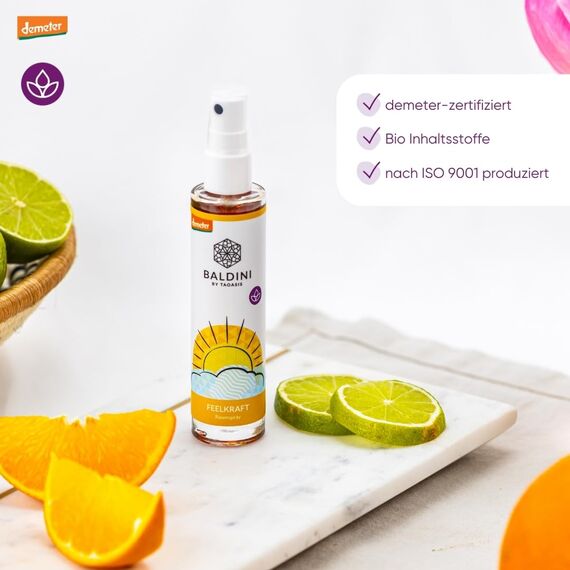 Baldini - Feelkraft BIO-Raumspray aus 100% naturreinen Rohstoffen, demeter, 50 ml