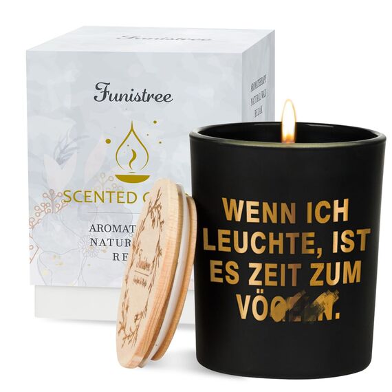 Weihnachtsgeschenke Duftkerze Geschenke für Männer - Weihnachten Duftkerzen im Glas Geschenk für Freund Ihn Ehemann - Romantische Weihnachtskerzen Kerze Jahrestag Geschenk Christmas Candles Dekoration