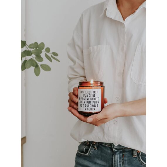 Valentinstag Lustiges Geschenk für Freund, Ehemann, Ich Liebe Dich für Deine Persönlichkeit, Duftkerze, Einzigartiges Unhöfliches Geburtstags-, Jahrestags-, Valentinstagsgeschenk für ihn