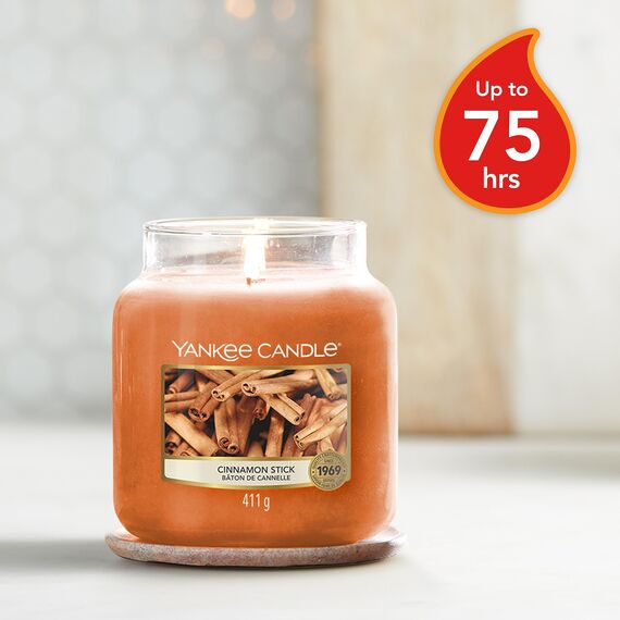 Yankee Candle Duftkerze im Glas (mittelgroß) | Cinnamon Stick | Brenndauer bis zu 75 Stunden
