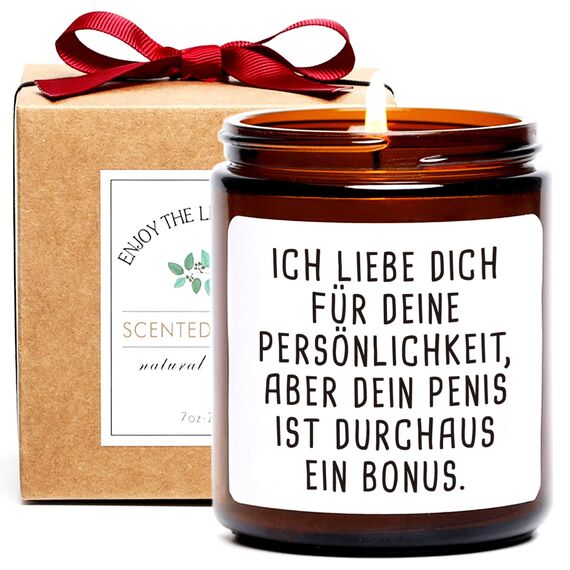 Valentinstag Lustiges Geschenk für Freund, Ehemann, Ich Liebe Dich für Deine Persönlichkeit, Duftkerze, Einzigartiges Unhöfliches Geburtstags-, Jahrestags-, Valentinstagsgeschenk für ihn
