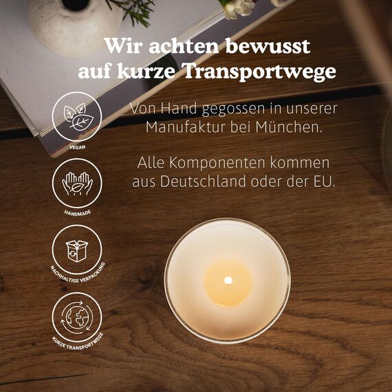 Geschenke für Frauen - Duftkerze mit Spruch - Dankeschön, im Glas, Geschenk Freundin, Geschenkideen - Handgemachte Kerze - Sojawachs - Weiß