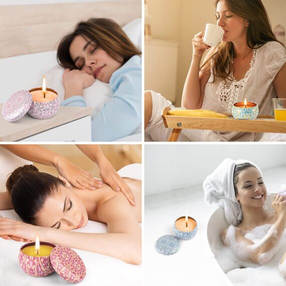12 Pack Duftkerzen Geschenke für Frauen, Duftkerzen Geschenkset Set, Sojawachs Duftkerzen Weihnachten Deko, Kleine Geschenkset für Weihnachten, Muttertag, Geburtstag, Valentinstag, Bad, Yoga