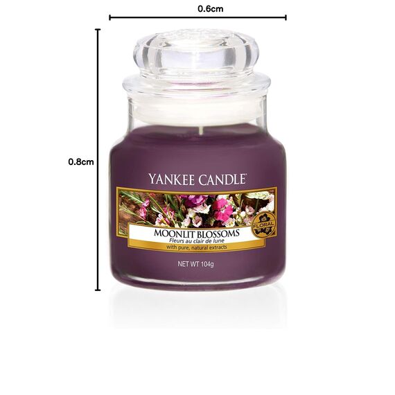 Yankee Candle Duftkerze im kleinen Jar, Moonlit Blossoms, medium
