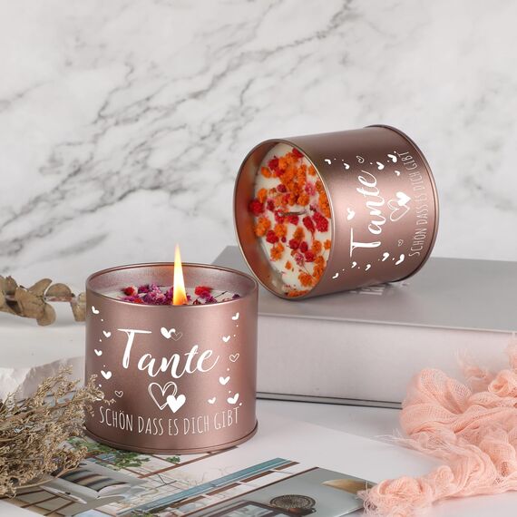 PRSTENLY Tante Geschenk, Duftkerze Beste Tante Geburtstagsgeschenk, Geschenk für Tante zum Geburtstag Weihnachtsgeschenke Muttertagsgeschenk