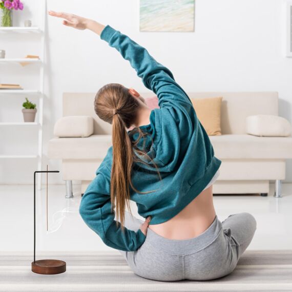 qingmeng Räucherstäbchen Halter, 5-in-1 Incense Holder, Räucherstäbchenhalter Holz Incense Burner Räucherstäbchen Halterung Räuchergefäß Weihrauchbrenner für Räucherkegel Meditation Zubehör