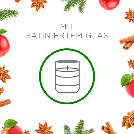 Air Wick Wohlfühl-Duftkerze im Glas – Duft: Zimtzauber und Bratapfel – Je bis zu 20 Stunden Brenndauer – Enthält natürliche ätherische Öle – 6 x 105 g Duftkerze