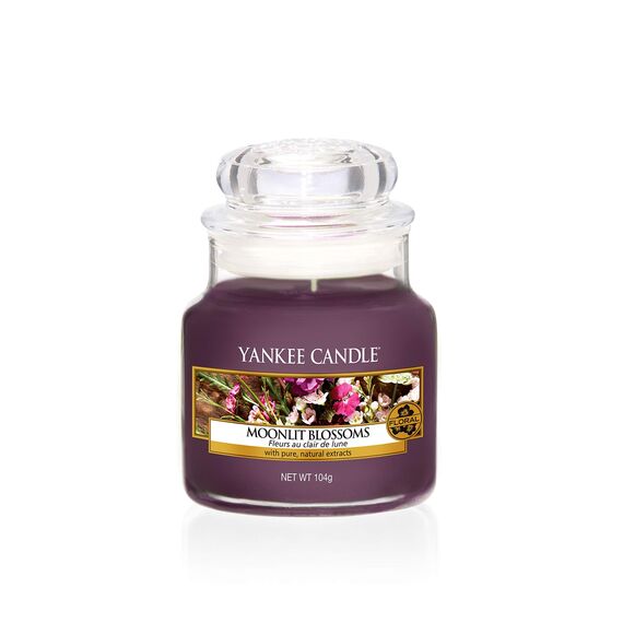 Yankee Candle Duftkerze im kleinen Jar, Moonlit Blossoms, medium