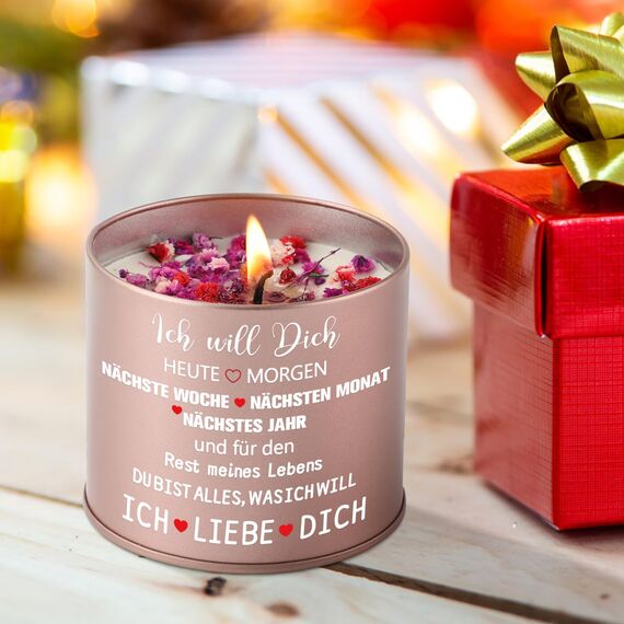 PRSTENLY Hochzeitstag Geschenke für Frauen, 9OZ Lavendel Kerze, Ich Liebe Dich Geschenk für Partner Mein Frau Ehefrau Freundin Lieblingsmensch zum Jahrestag Valentinstag Weihnachten