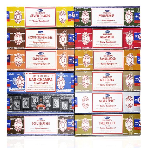 Satya Räucherstäbchen, 15 g, 12 Packungen