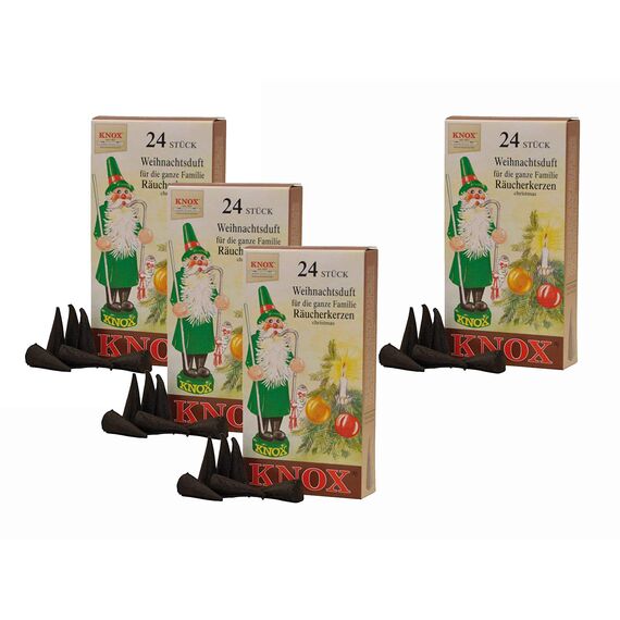 KNOX Räucherkerzen - Made in Germany (4er Pack (Weihnachtsduft))
