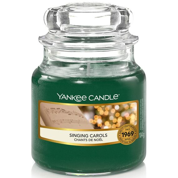 Yankee Candle Duftkerze im Glas (klein) | Singing Carols | Brenndauer bis zu 30 Stunden