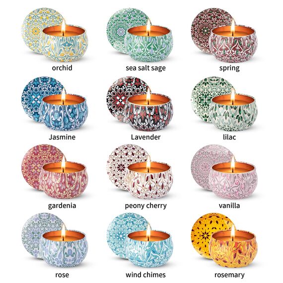 12 Pack Duftkerzen Geschenke für Frauen, Duftkerzen Geschenkset Set, Sojawachs Duftkerzen Weihnachten Deko, Kleine Geschenkset für Weihnachten, Muttertag, Geburtstag, Valentinstag, Bad, Yoga