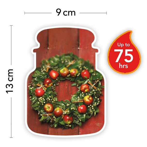 Yankee Candle Duftkerze im Glas (mittelgroß) | Red Apple Wreath | Brenndauer bis zu 75 Stunden