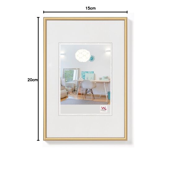 walther design Bilderrahmen gold 15 x 20 cm New Lifestyle Kunststoffrahmen KV520G