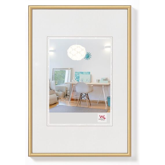 walther design Bilderrahmen gold 60 x 80 cm New Lifestyle Kunststoffrahmen KV080G