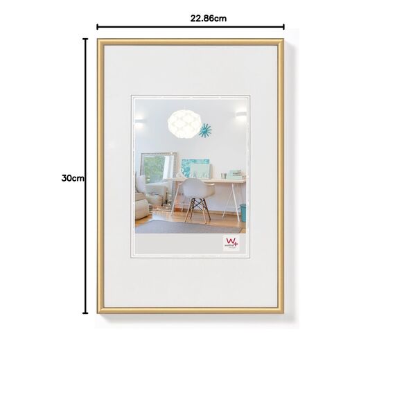walther design Bilderrahmen gold 13 x 18 cm New Lifestyle Kunststoffrahmen KV318G