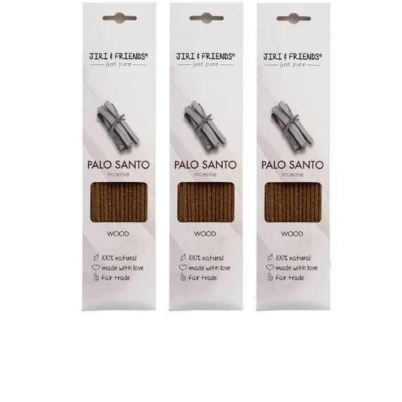 3-Pack Räucherstäbchen Palo Santo Heiliges Holz Räucherholz Jiri and Friends 100% Natürlich 15 Stuck Natural Incense Palo Santo Fair Trade Räucherwerk