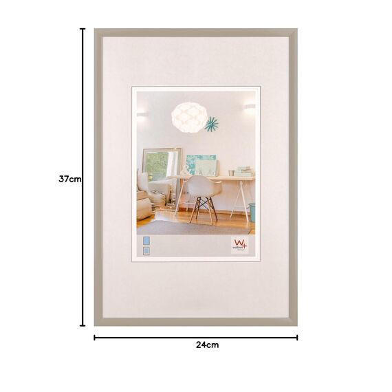 walther design Bilderrahmen grau 15 x 20 cm New Lifestyle Kunststoffrahmen KV520T