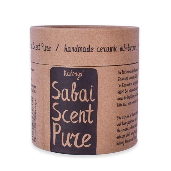 Kaloogo Sabai Scent Pure Duftlampe Keramik für ätherische Öle – minimalistisches Duftlicht – perfekte Wärmeabgabe – hochwertige Duftlampe Teelicht – für Duftwachs und Duftöl – Aromalampe (Aschgrau)