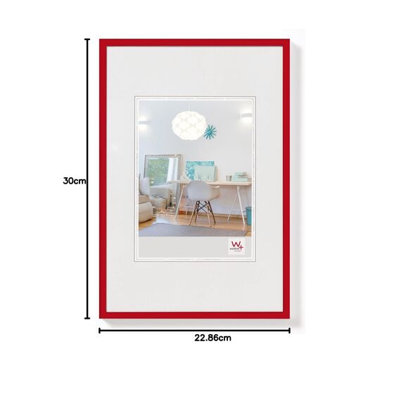 walther design Bilderrahmen rot 40 x 60 cm New Lifestyle Kunststoffrahmen KV460R