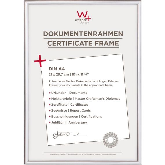 Walther KV130S New Lifestyle Kunststoffrahmen im Format 21 x 30 silber