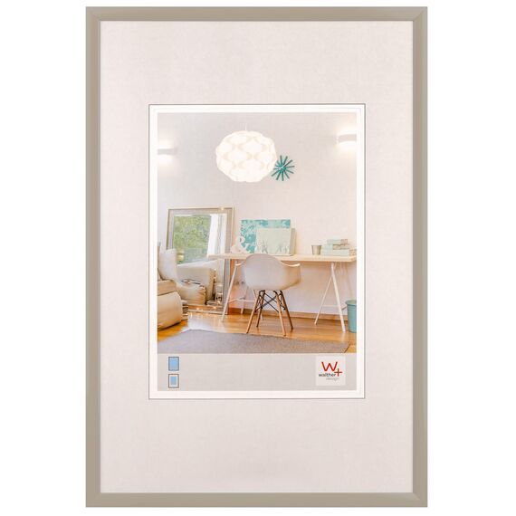 walther design Bilderrahmen grau 50 x 70 cm New Lifestyle Kunststoffrahmen KV070T