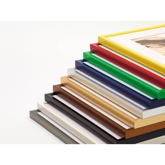 walther design Bilderrahmen stahl 3X 15x20 cm Galerie mit Passepartout, New Lifestyle Kunststoffrahmen KV320D