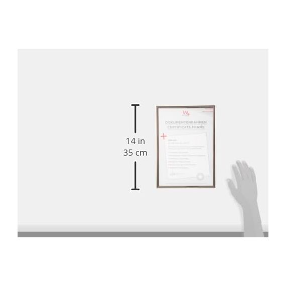 walther design Bilderrahmen stahl 21 x 29,7 cm (DIN A4) mit Kunstglas, New Lifestyle Kunststoffrahmen KVX130D