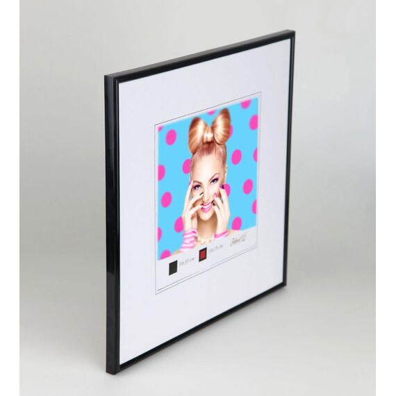 Bilderrahmen Kunststoff Lifestyle Foto Rahmen Collage Wanddeko Poster Photo Style: Farbe: Schwarz | Format: 40x40