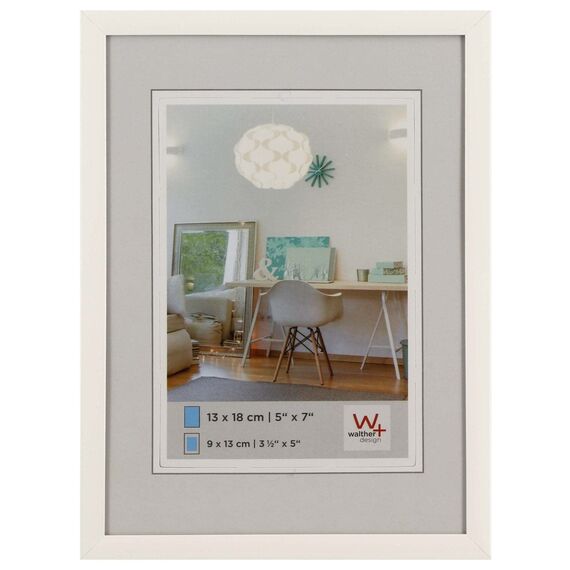 walther design Bilderrahmen stahl 40 x 60 cm mit Kunstglas, New Lifestyle Kunststoffrahmen KVX460D