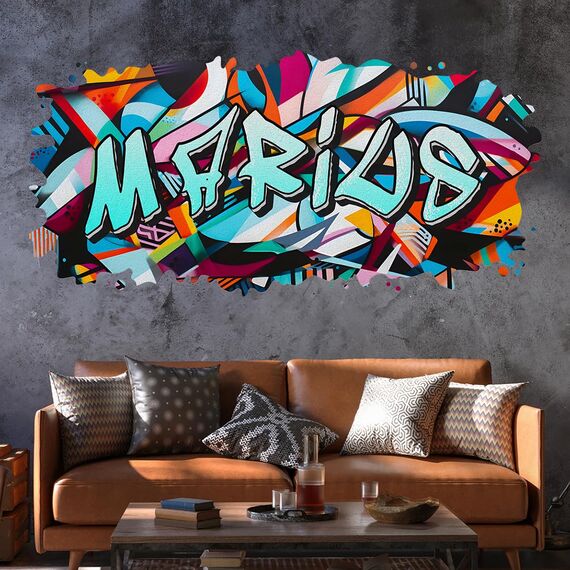 tjapalo® vz82 Graffiti Wandtattoo Graffiti Name Wandtattoo Kinderzimmer Name Bilder personalisiert Jugendzimmer Deko personalisiert Wanddeko Kinderzimmer D vz82