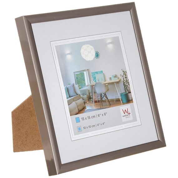 walther design Bilderrahmen stahl 15 x 15 cm New Lifestyle Kunststoffrahmen KV150D