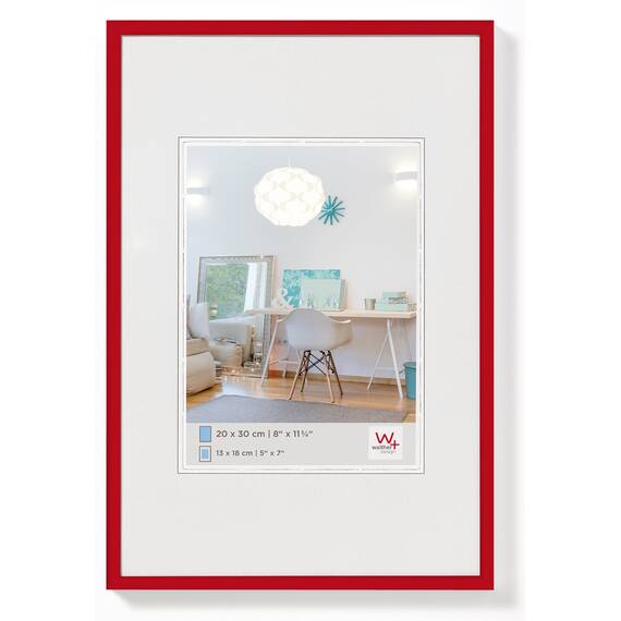 walther design Bilderrahmen rot 40 x 50 cm New Lifestyle Kunststoffrahmen KV050R
