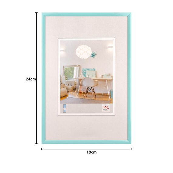 walther design Bilderrahmen türkis 18 x 24 cm New Lifestyle Kunststoffrahmen KV824U