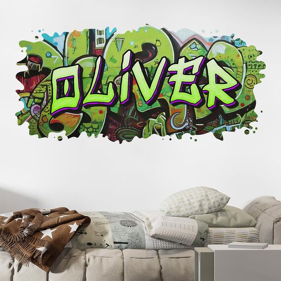 tjapalo® vz84 Graffiti Wandtattoo Graffiti Name Wandtattoo Kinderzimmer Name Bilder personalisiert Jugendzimmer Deko personalisiert Wanddeko Kinderzimmer F vz84