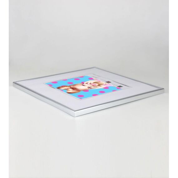 Bilderrahmen Kunststoff Lifestyle Foto Rahmen Collage Wanddeko Poster Photo Style: Farbe: Silber | Format: 20x20