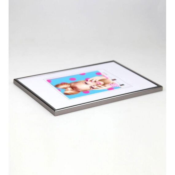 Bilderrahmen Kunststoff Lifestyle Foto Rahmen Collage Wanddeko Poster Photo Style: Farbe: Stahl | Format: 15x20