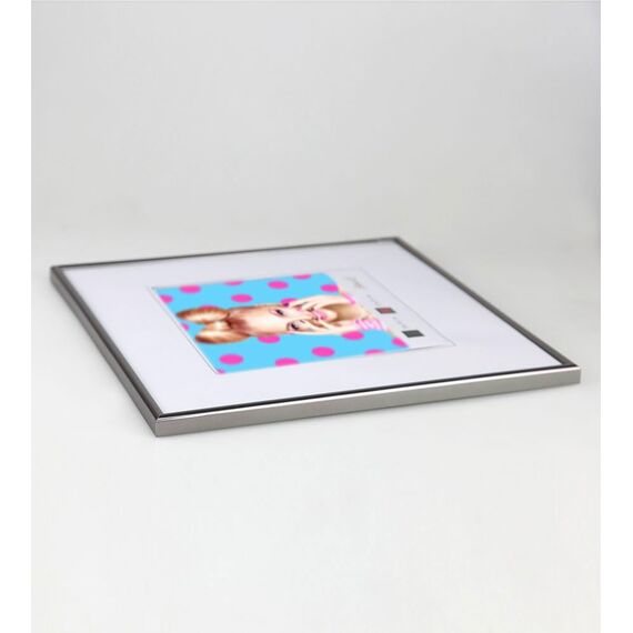 Bilderrahmen Kunststoff Lifestyle Foto Rahmen Collage Wanddeko Poster Photo Style: Farbe: Stahl | Format: 30x30