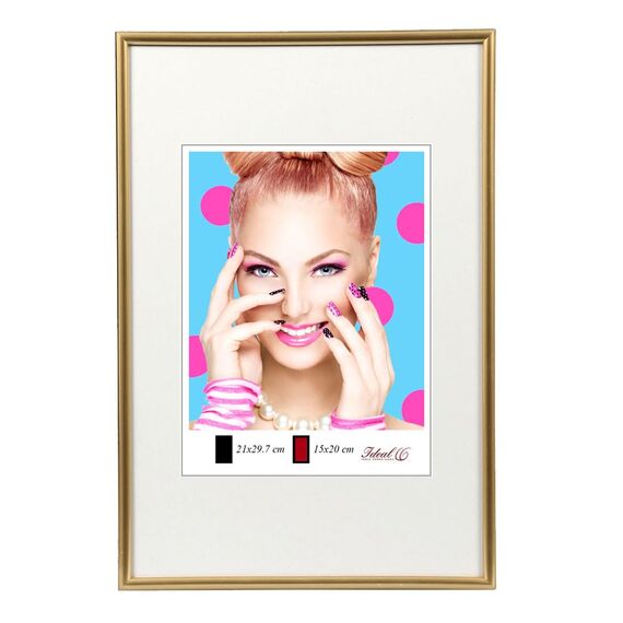 Bilderrahmen Kunststoff Lifestyle Foto Rahmen Collage Wanddeko Poster Photo Style: Farbe: Gold | Format: 10x15