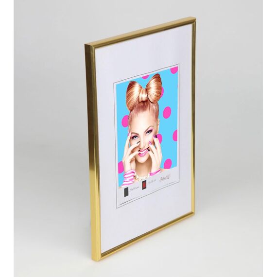 Bilderrahmen Kunststoff Lifestyle Foto Rahmen Collage Wanddeko Poster Photo Style: Farbe: Gold | Format: 50x70