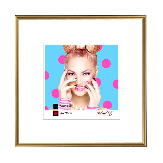 Bilderrahmen Kunststoff Lifestyle Foto Rahmen Collage Wanddeko Poster Photo Style: Farbe: Gold | Format: 20x20