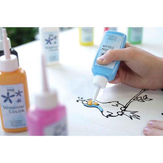 KREUL 42744 - Window Color gold 80 ml, Fenstermalfarbe mit Metalliceffekt auf Wasserbasis, für glatte Oberflächen wie Glas, Spiegel und Fliesen