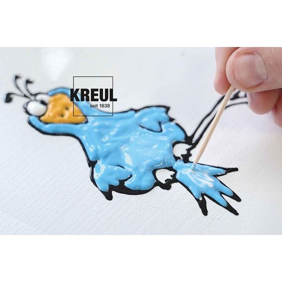 KREUL 42734 - Window Color perlmutt 80 ml, Fenstermalfarbe mit Metalliceffekt auf Wasserbasis, für glatte Oberflächen wie Glas, Spiegel und Fliesen