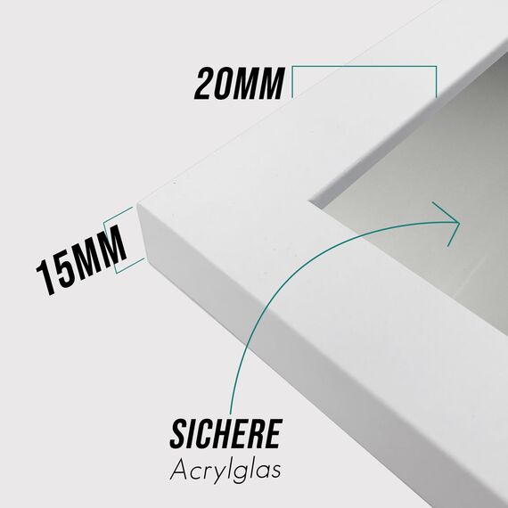 VUVUZULA Bilderrahmen A3 Weiss Holz Fotorahmen 30x42cm Holzrahmen MDF Rahmen DIN A3 3er Set