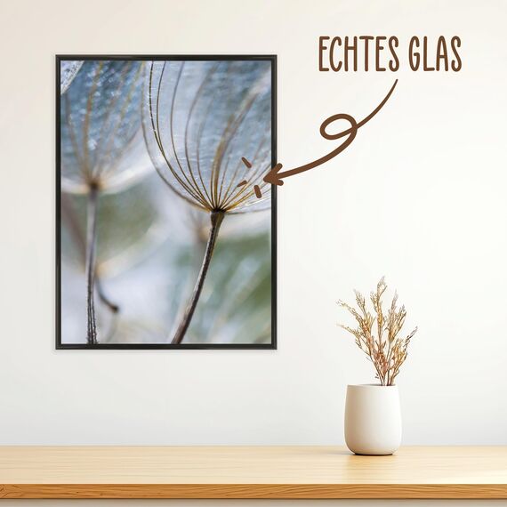 Wackadoo Bilderrahmen 40x60 Schwarz Fotowand Fotorahmen aus leichtem Kunststoff mit Glas Picture frame Poster