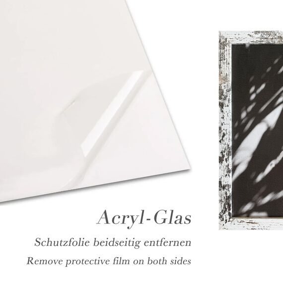 VUVUZULA Bilderrahmen 40x60cm Vintage Weiß Holz Fotorahmen Holzrahmen MDF Rahmen 40x60cm 3er Set