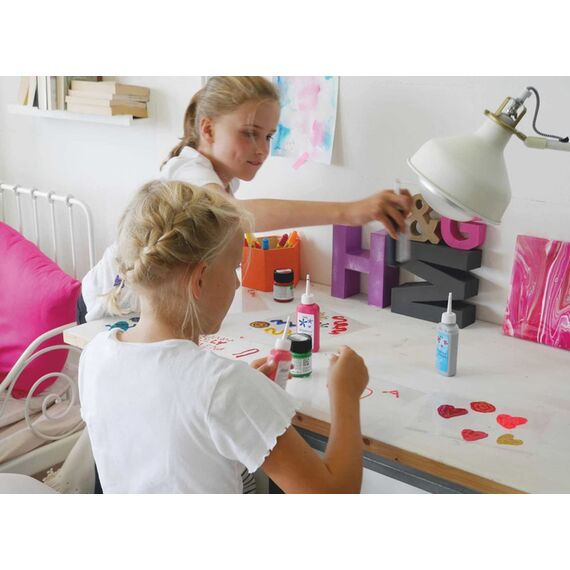 KREUL 42726 - Window Color glitzer violett 80 ml, glitzernde Fenstermalfarbe auf Wasserbasis, für glatte Oberflächen wie Glas, Spiegel und Fliesen