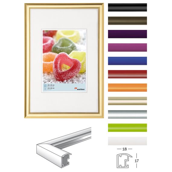 Walther KP030A Trendstyle Kunststoffrahmen 20 x 30 maigrün