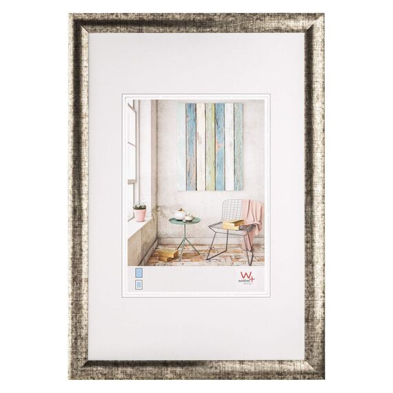 walther design Bilderrahmen anthrazit-schwarz 13 x 18 cm Trendstyle Kunststoffrahmen KP318T